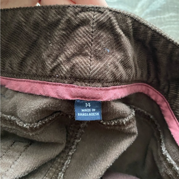 Tommy Hilfiger chocolate brown corduroy mini skirt with back slit 100% cotton - Picture 8 of 11